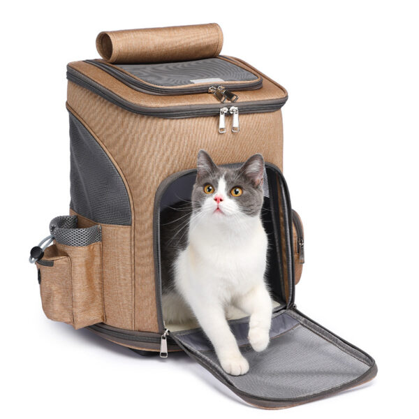 Portable Folding Trolley Pet Backpack - Image 2