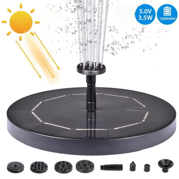 Solar Water Mercury Garden Miniature Floating Fountain - Image 8