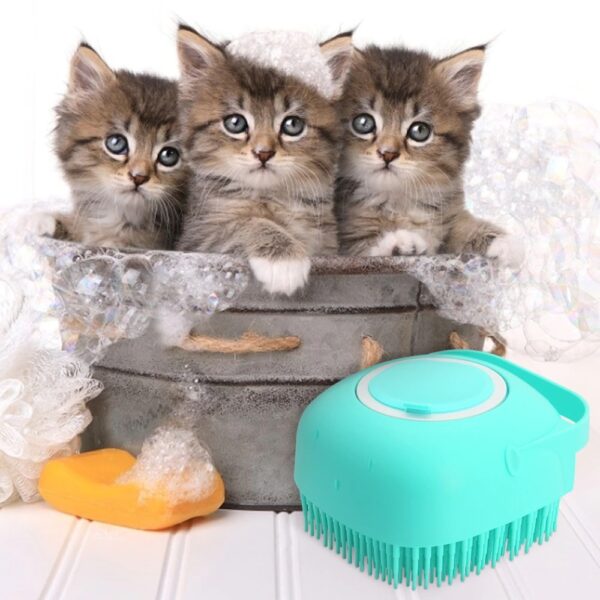 Cat Massage Comb Grooming Scrubber Shower Brush - Image 3