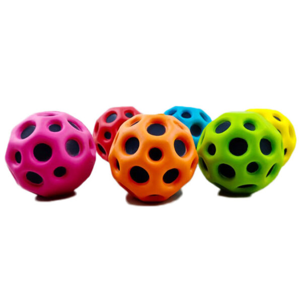 Hole Ball Soft Bouncy Ball Anti-fall Moon Shape Porous Bouncy Ball Kids Indoor Outdoor Toy Ergonomic Design - Image 7