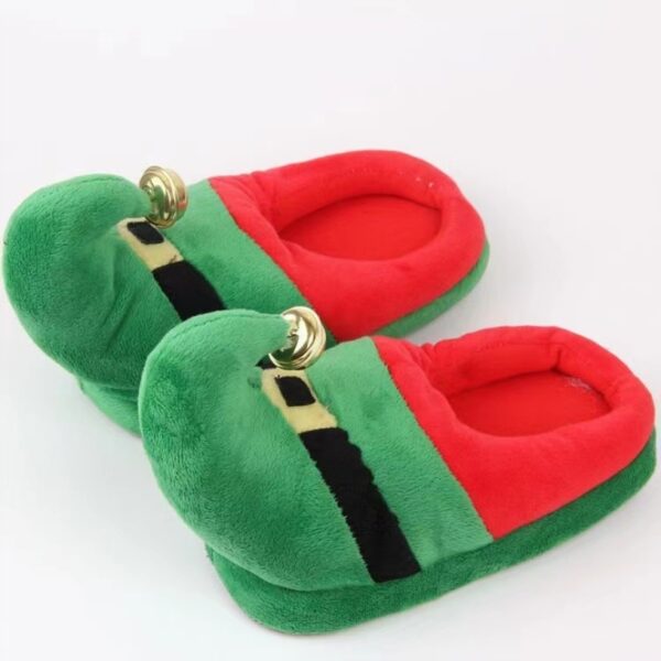 Santa Claus Slippers Elk Slippers Home Fur - Image 3