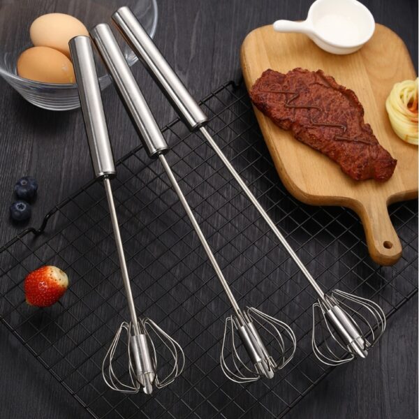 Egg Beater Household Mini Semi-automatic Manual Hand-held Cream Blender Stainless Steel Crack